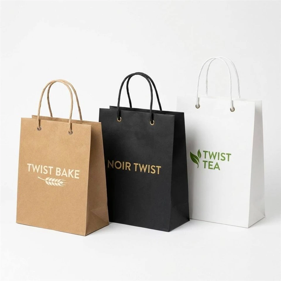 Twisted Handle Paper Bag high quality